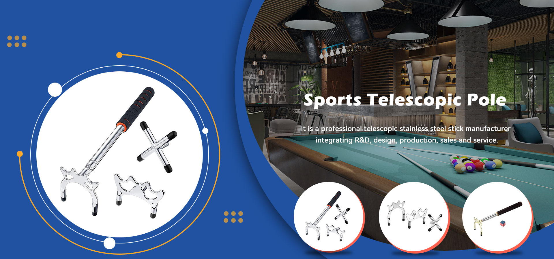 Pool Bridge Stick s dřevěnou rukojetí výrobce